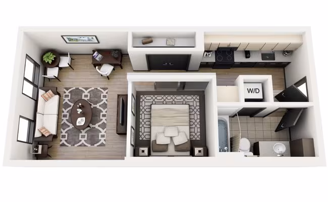1x1 Open C 723 floor plan